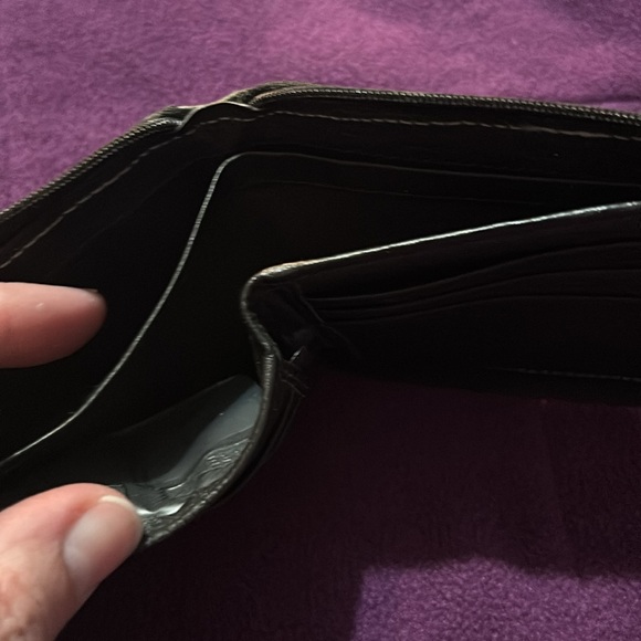 Leather zip wallet - Dark Brown/Espresso - Picture 3 of 3